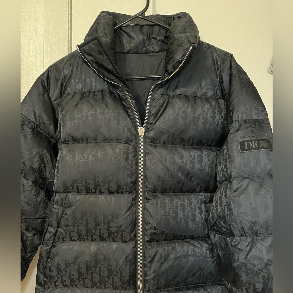 Dior Monogram Black Puffer Coat